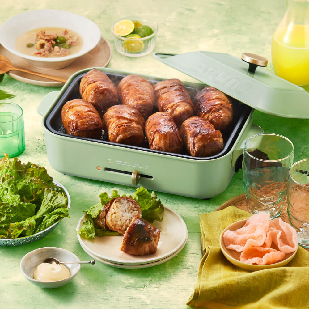 กระทะไฟฟ้าอเนกประสงค์ BRUNO COMPACT HOT PLATE BOE021-GGR สีเขียว_8